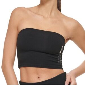 DKNY Black Strapless Crop Top